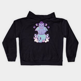 Celestial Feline Magic Kids Hoodie